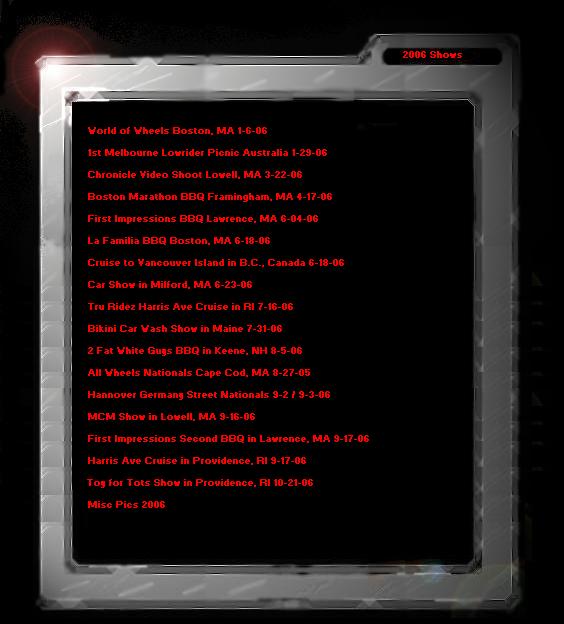 The 2006 show season was another great year for Eternal Rollerz C.C.